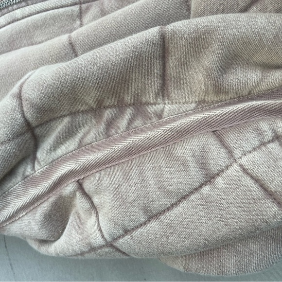 Free People Oversized Quilted Dolman Bomber Jacket Champagne Tan Large - Picture 14 of 16